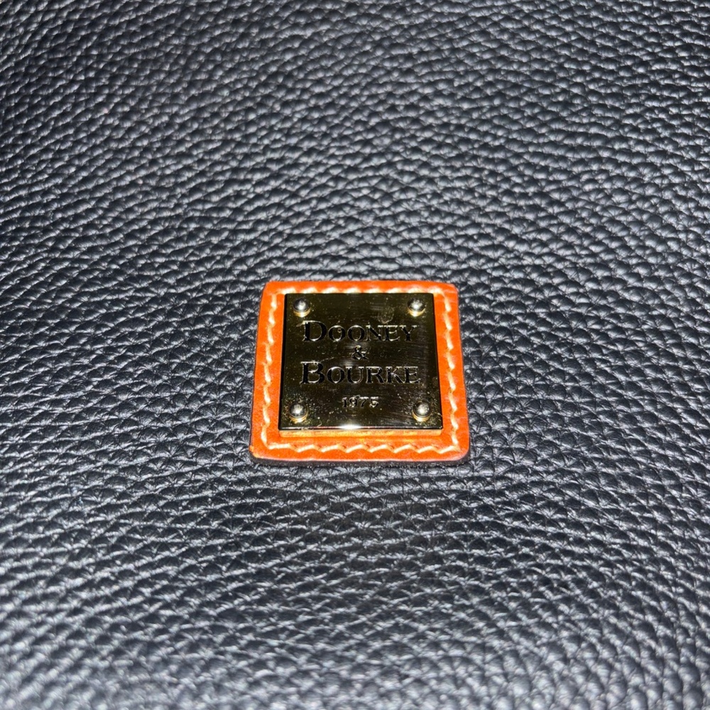 Dooney Bourke Pebble Grain Crossbody Bag Black Red Lining